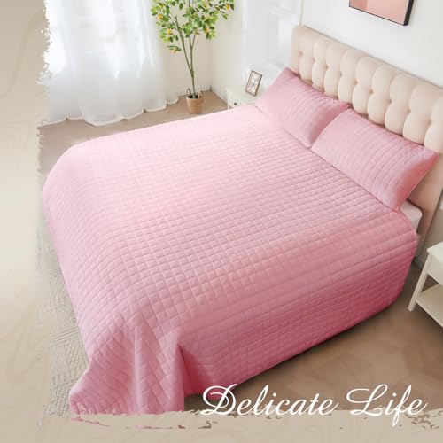 Velvet King Quilt Set – Cream