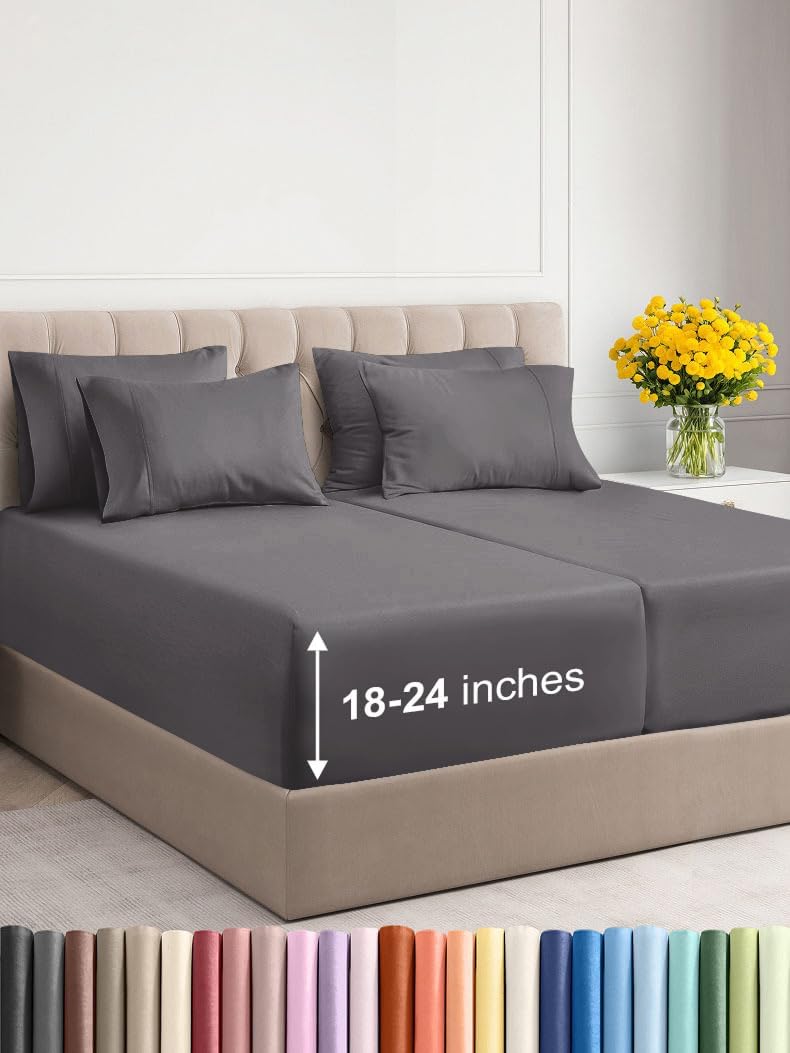 Extra Deep King Sheet Set – 6 Piece, Antique White