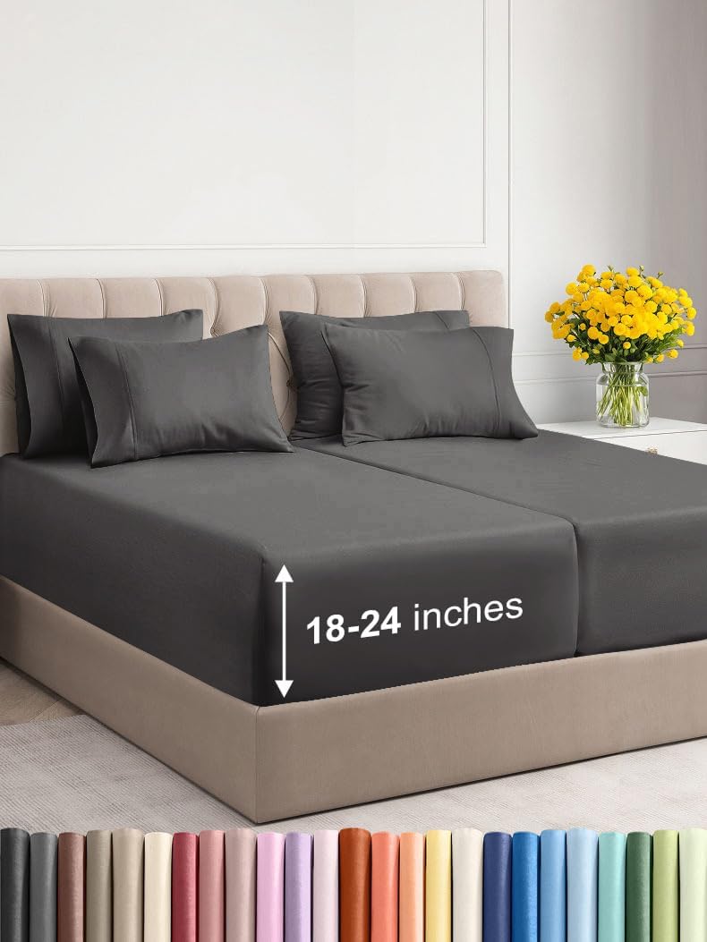 Extra Deep King Sheet Set – 6 Piece, Antique White