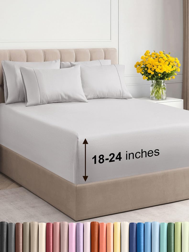 Extra Deep King Sheet Set – 6 Piece, Antique White