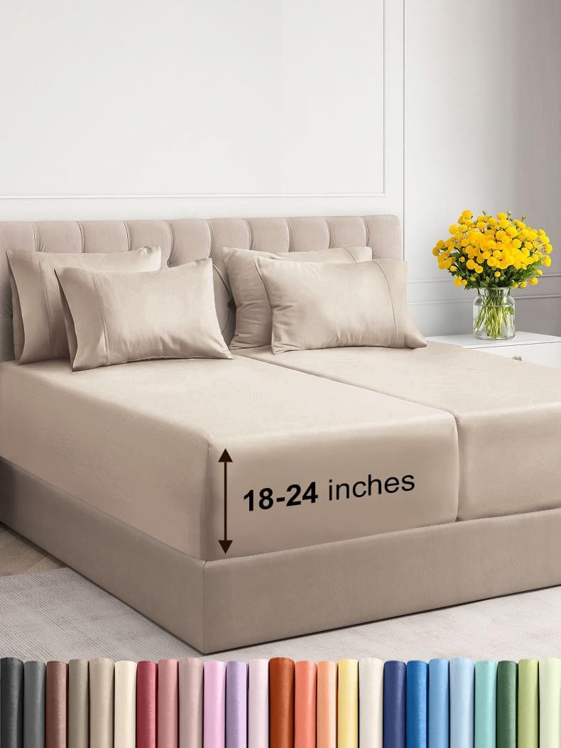 Extra Deep King Sheet Set – 6 Piece, Antique White