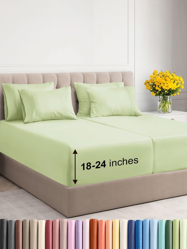 Extra Deep King Sheet Set – 6 Piece, Antique White