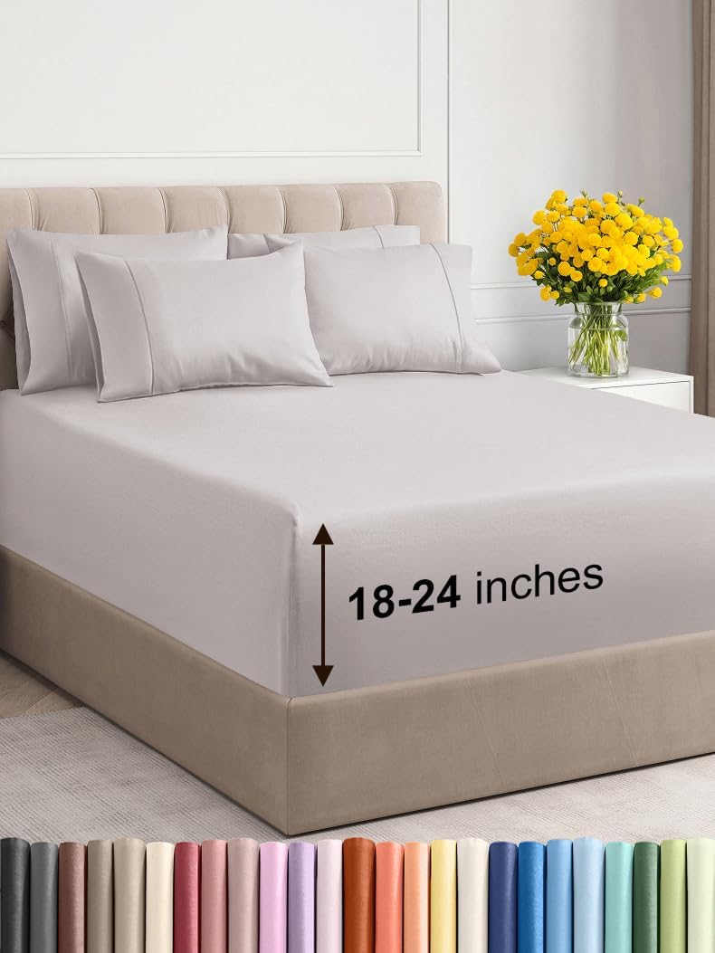 Extra Deep King Sheet Set – 6 Piece, Antique White