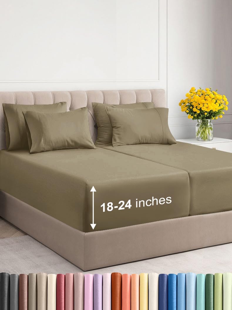Extra Deep King Sheet Set – 6 Piece, Antique White
