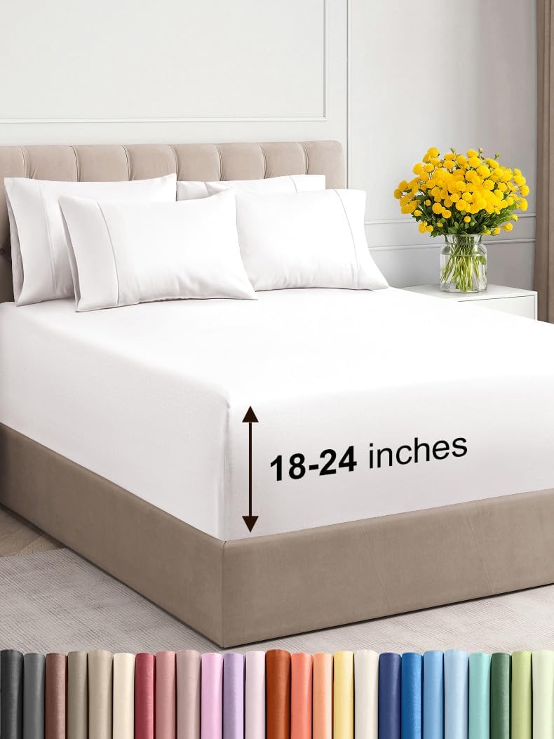 Extra Deep King Sheet Set – 6 Piece, Antique White