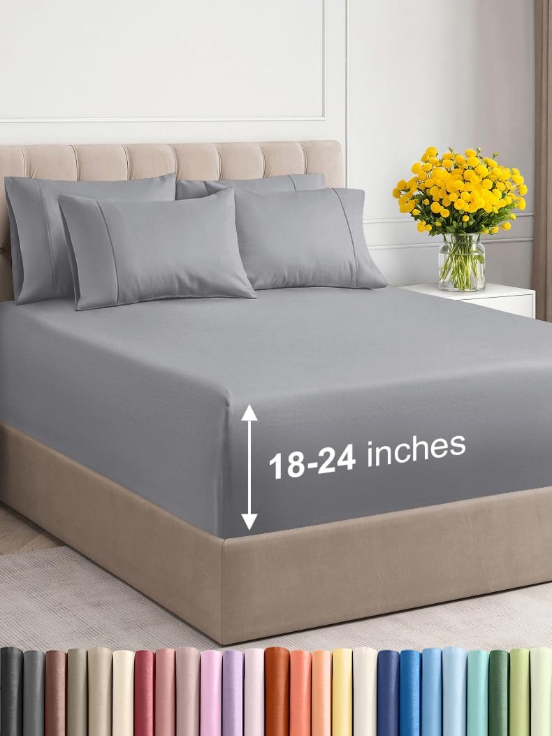 Extra Deep King Sheet Set – 6 Piece, Antique White
