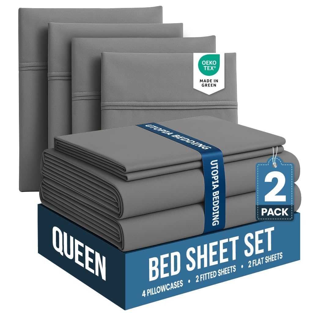 Utopia Queen Sheet Set – Grey