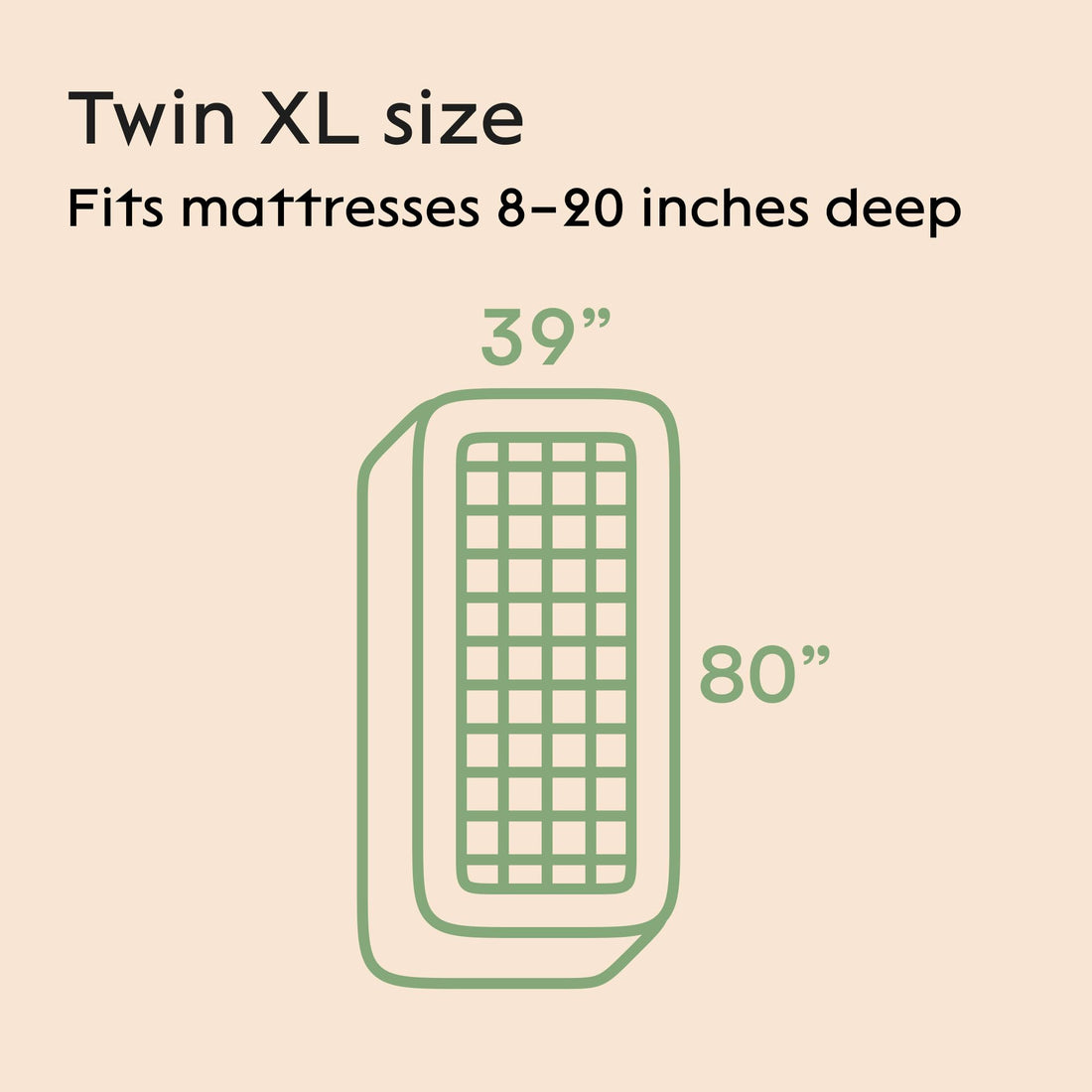 Ultra Soft Bamboo Mattress Topper – Queen, Green