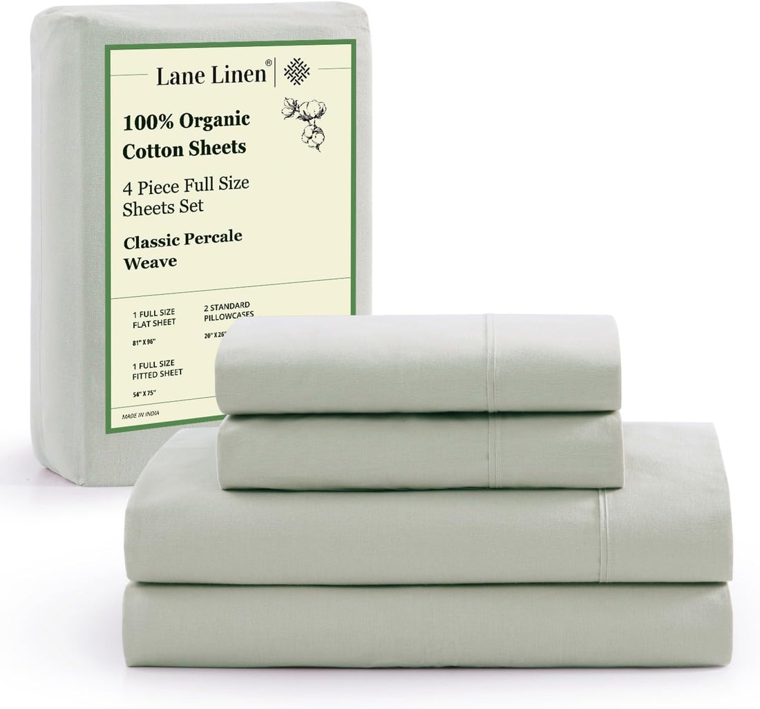 LANE LINEN Queen Organic Sheet Set – White