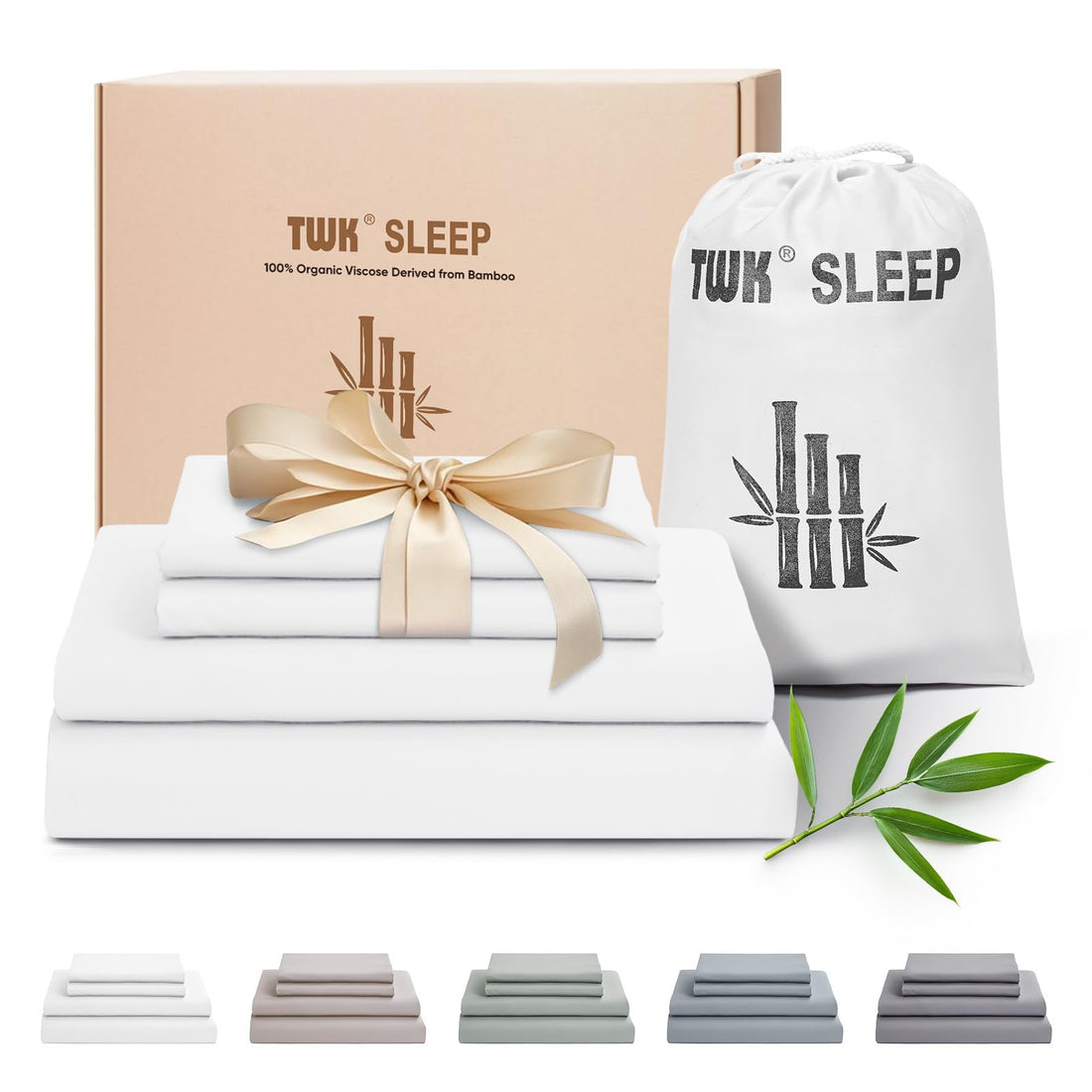Luxury Bamboo Sheet Set – Cal King, Gray