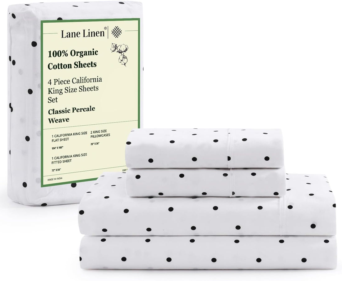 LANE LINEN Queen Organic Sheet Set – White