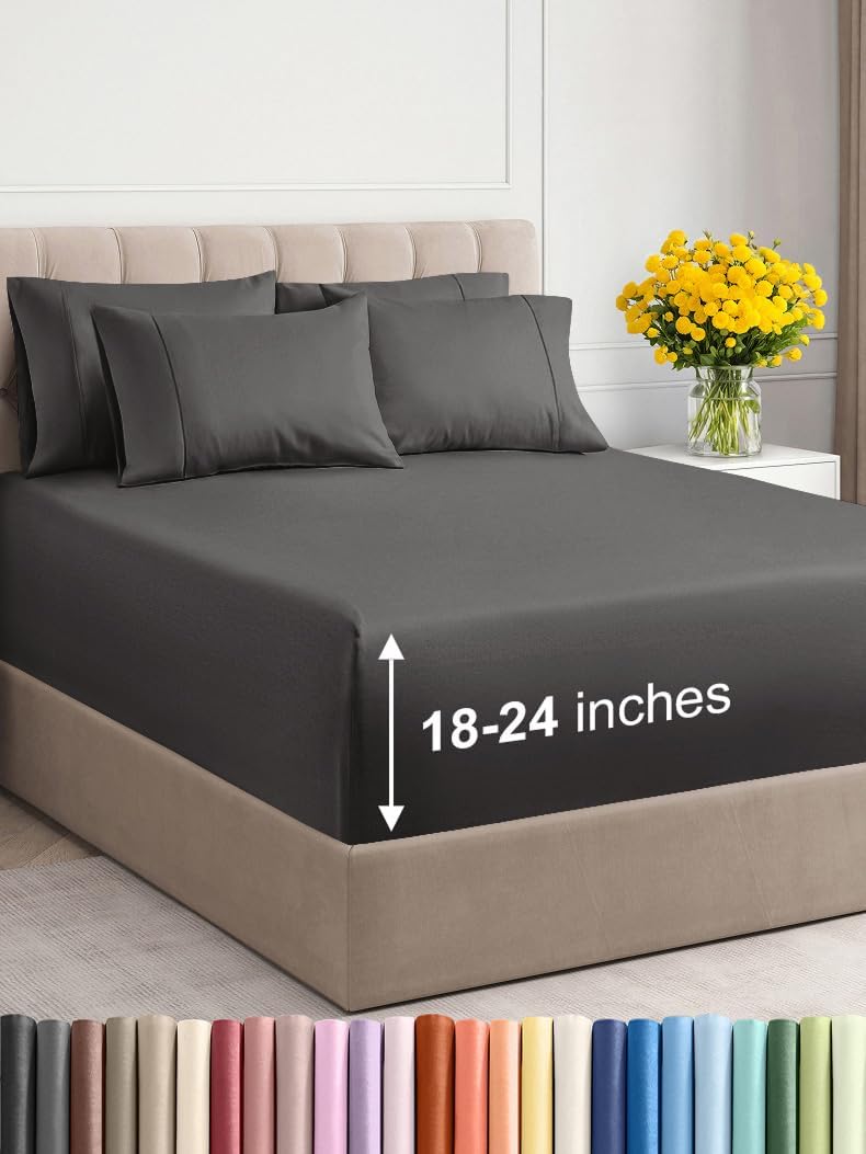 Extra Deep King Sheet Set – 6 Piece, Antique White