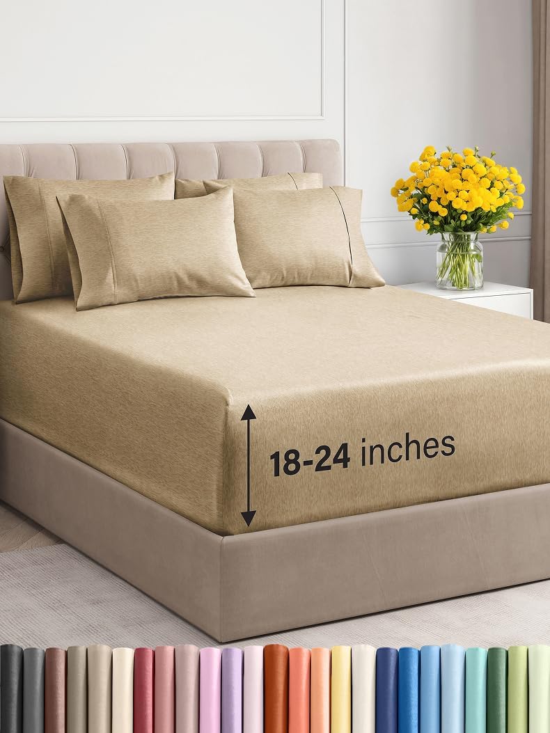 Extra Deep King Sheet Set – 6 Piece, Antique White