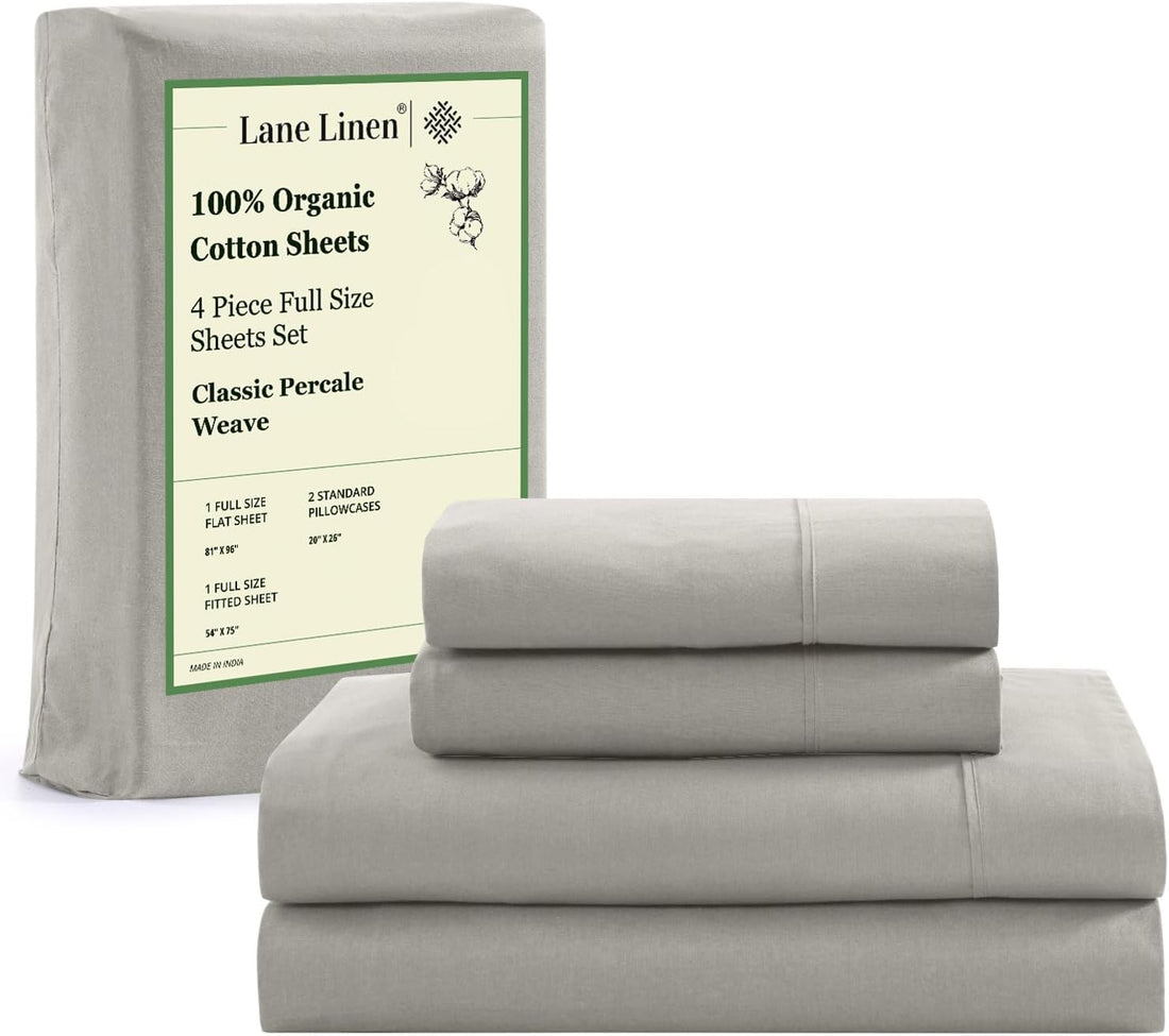 LANE LINEN Queen Organic Sheet Set – White
