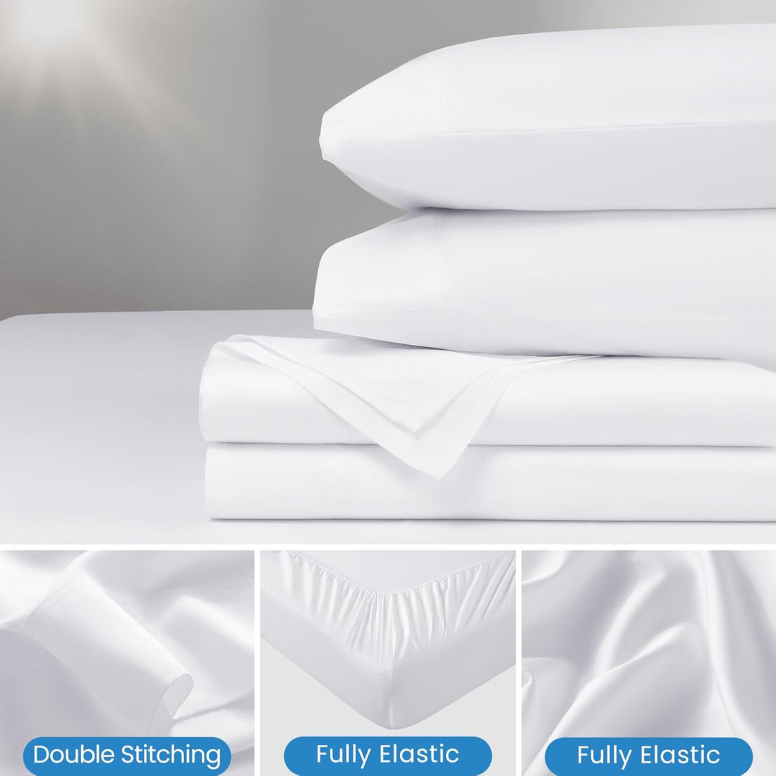 LBRO2M Tencel Cooling Sheet Set – King, Gray