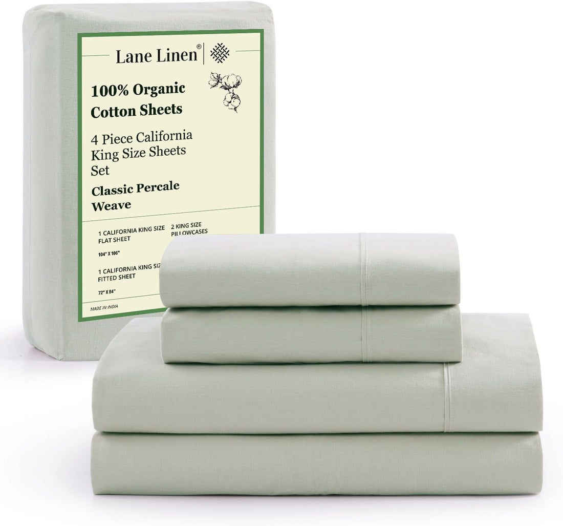 LANE LINEN Queen Organic Sheet Set – White