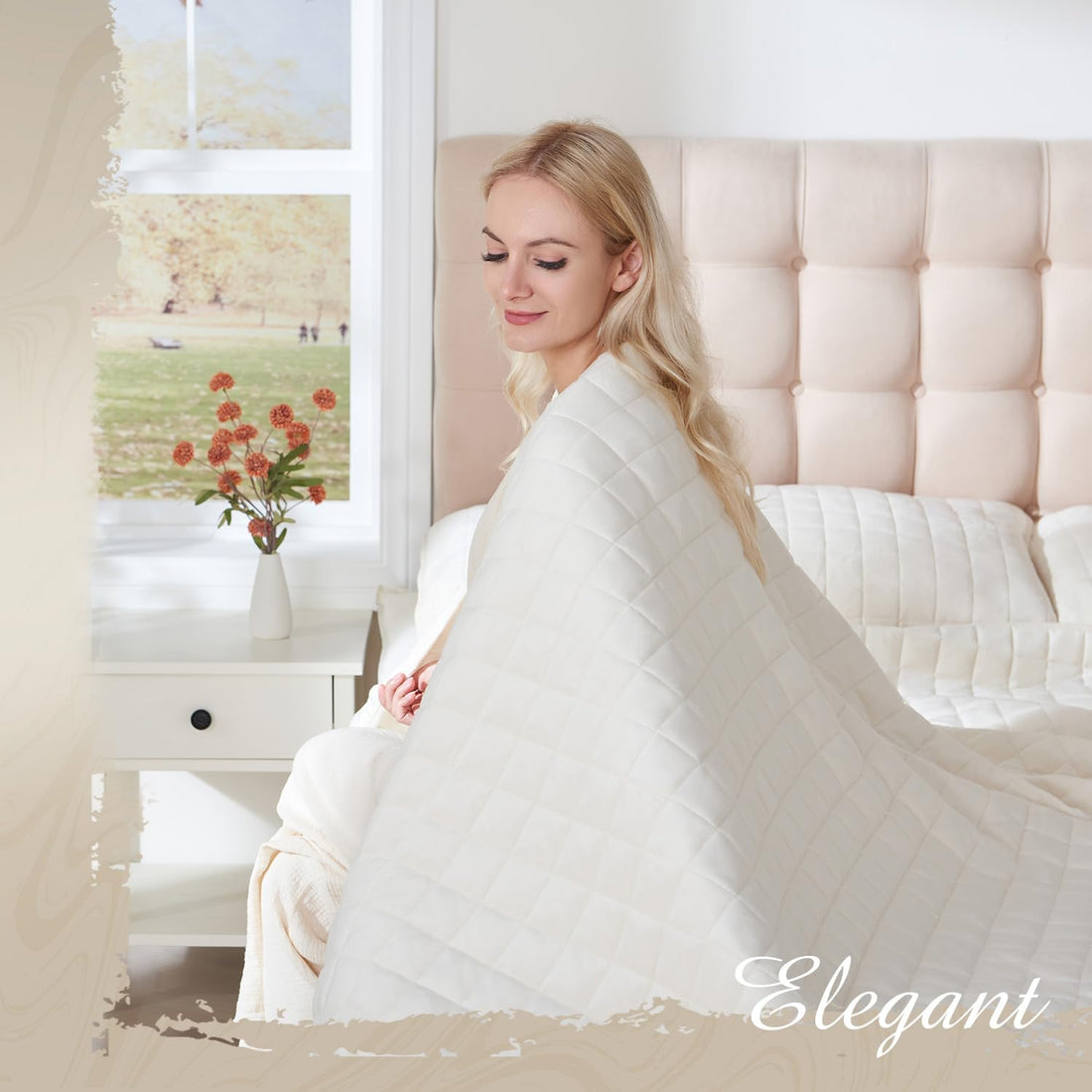 Velvet King Quilt Set – Cream