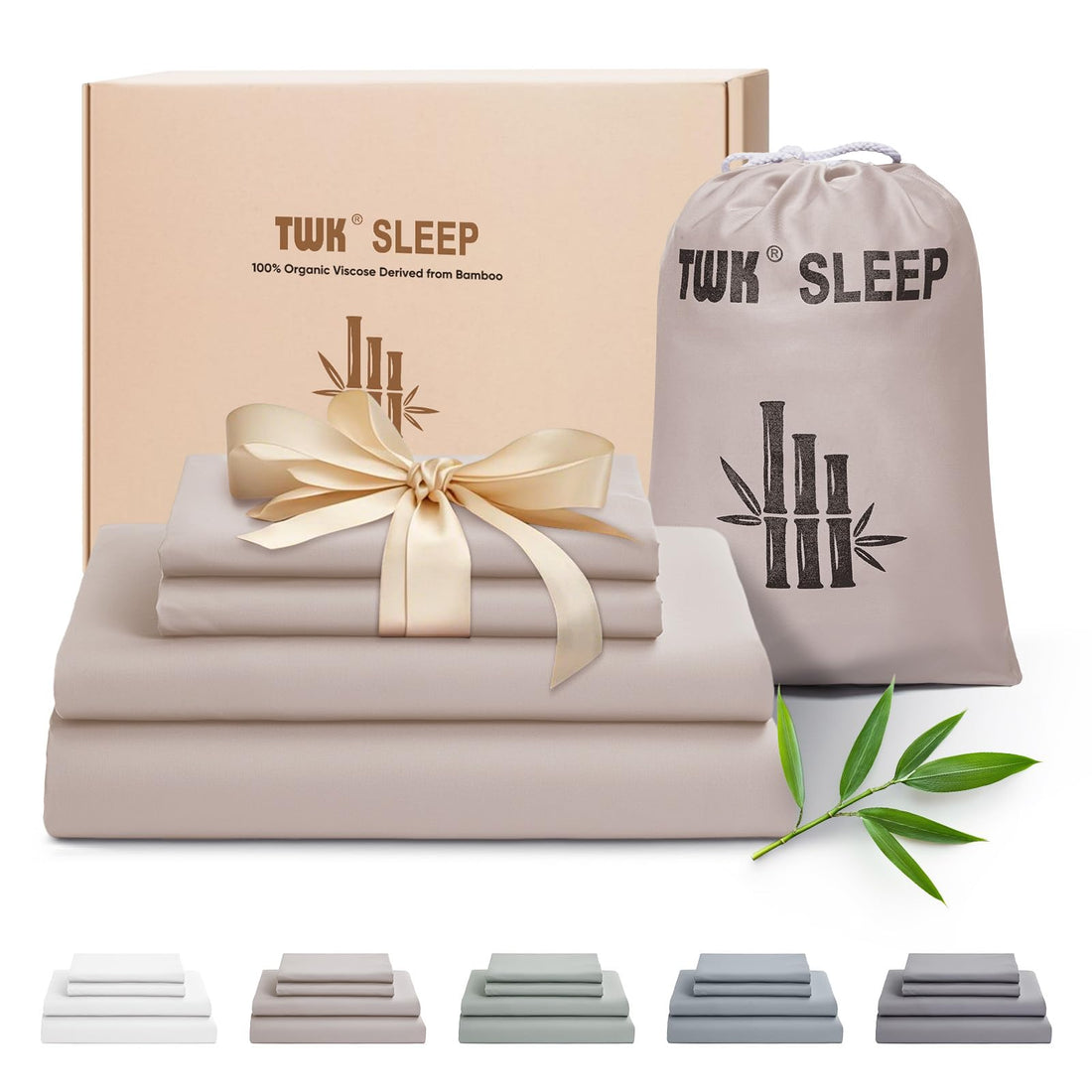 Luxury Bamboo Sheet Set – Cal King, Gray