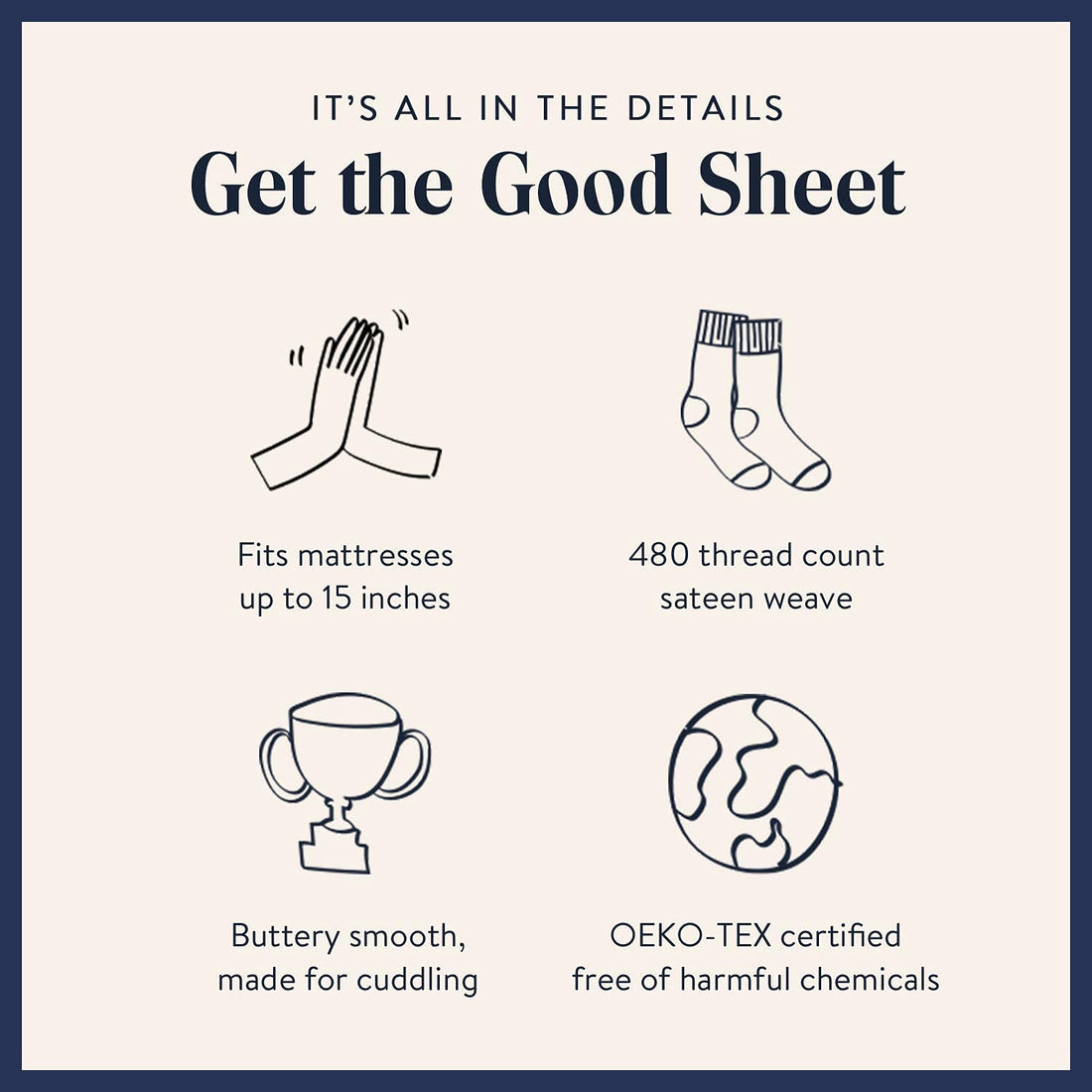 Brooklinen Sateen Sheet Set – Queen, Cream
