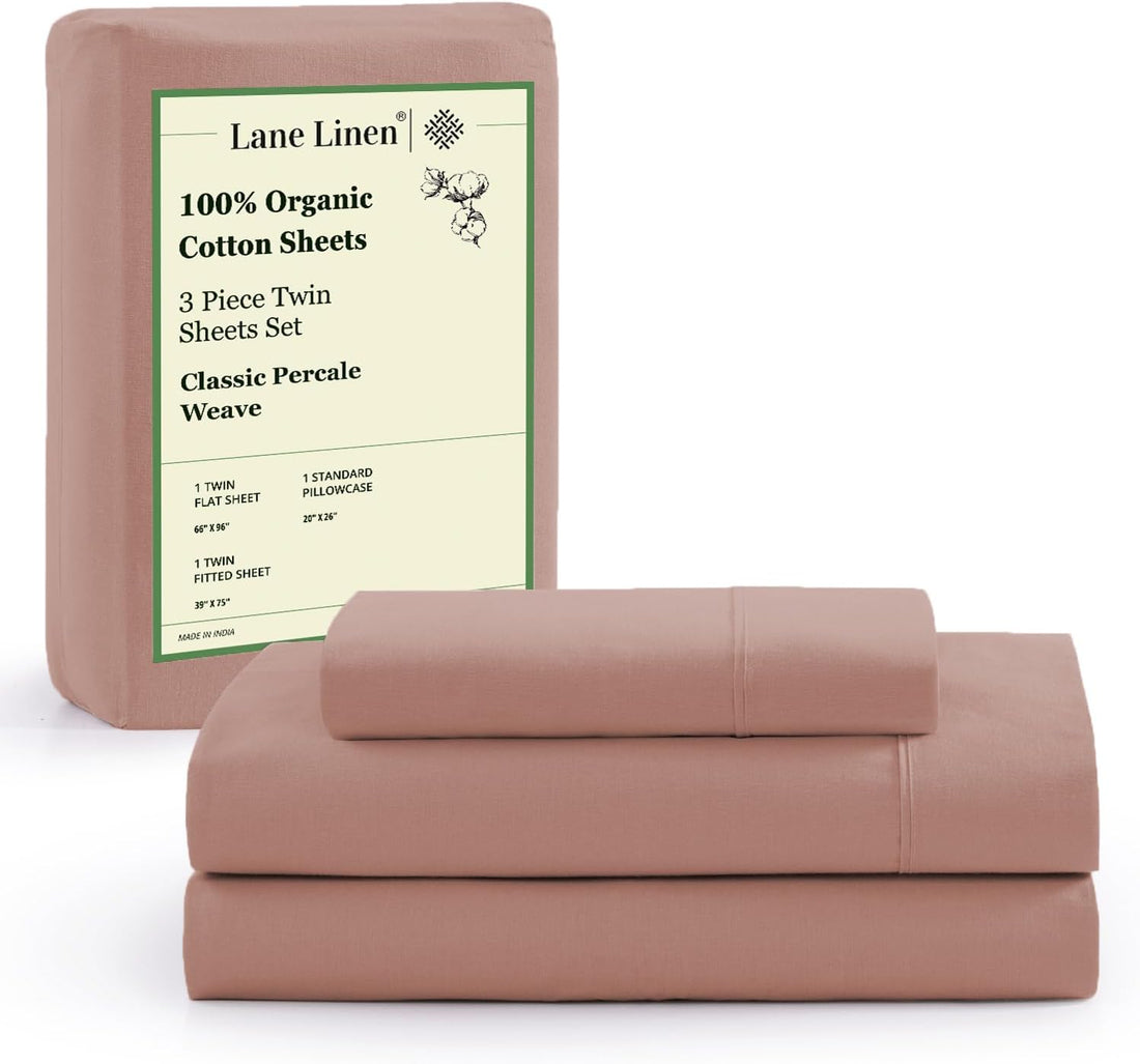 LANE LINEN Queen Organic Sheet Set – White