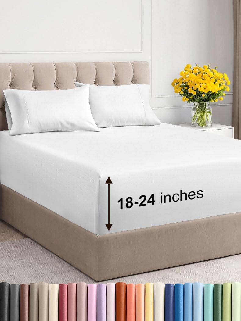Extra Deep King Sheet Set – 6 Piece, Antique White