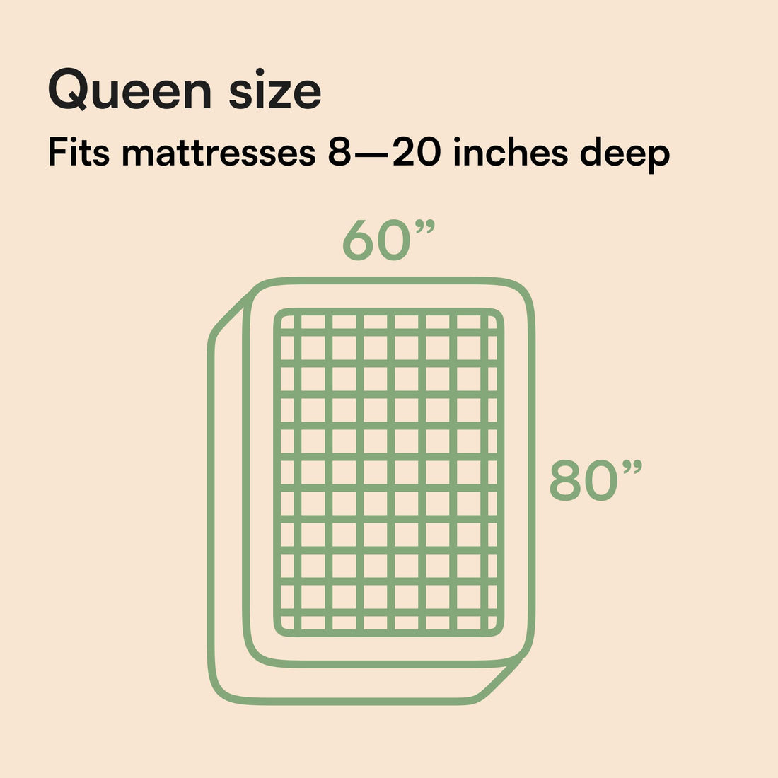 Ultra Soft Bamboo Mattress Topper – Queen, Green