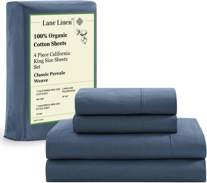 LANE LINEN Queen Organic Sheet Set – White
