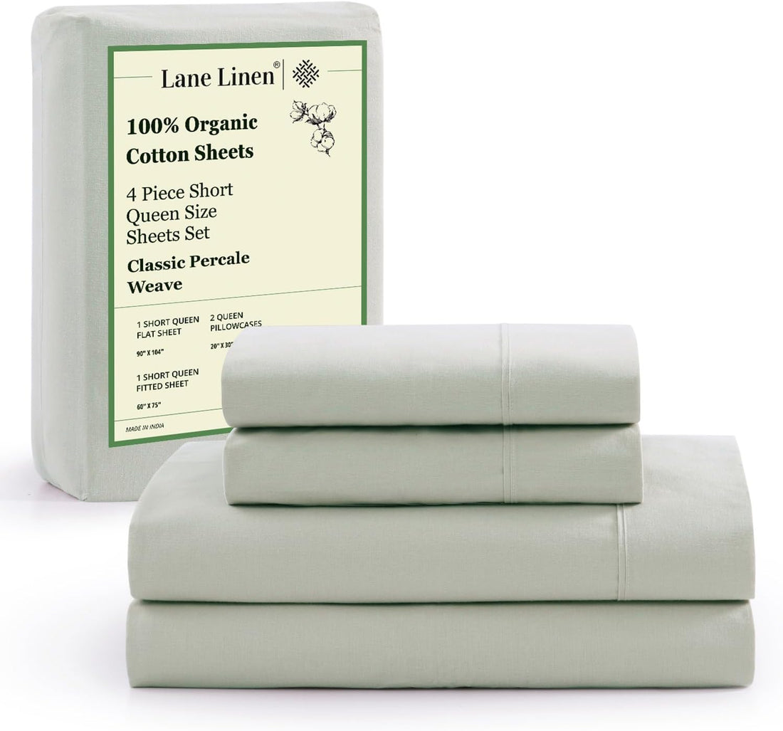 LANE LINEN Queen Organic Sheet Set – White