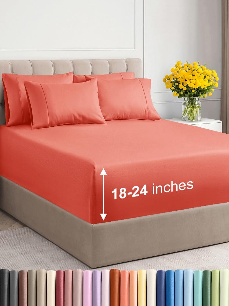Extra Deep King Sheet Set – 6 Piece, Antique White