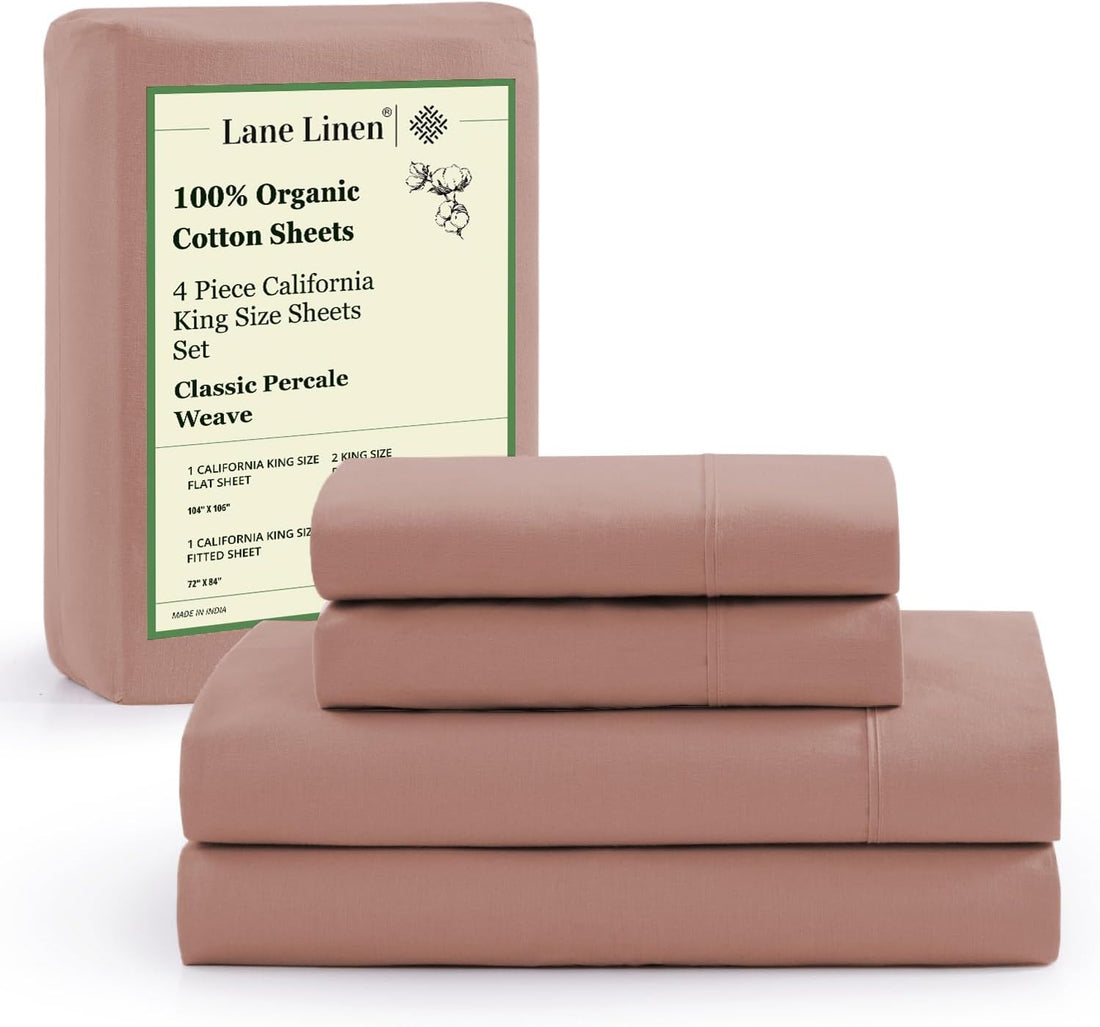 LANE LINEN Queen Organic Sheet Set – White