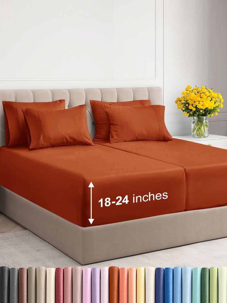 Extra Deep King Sheet Set – 6 Piece, Antique White