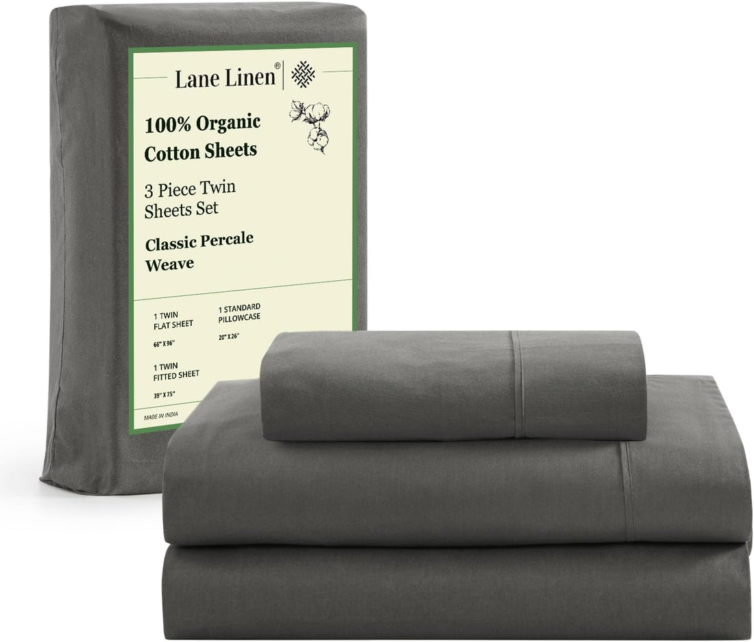 LANE LINEN Queen Organic Sheet Set – White