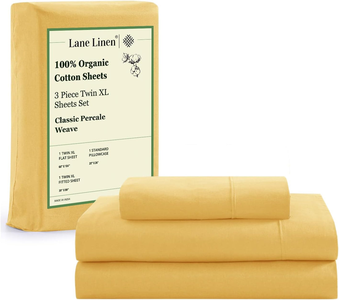 LANE LINEN Queen Organic Sheet Set – White