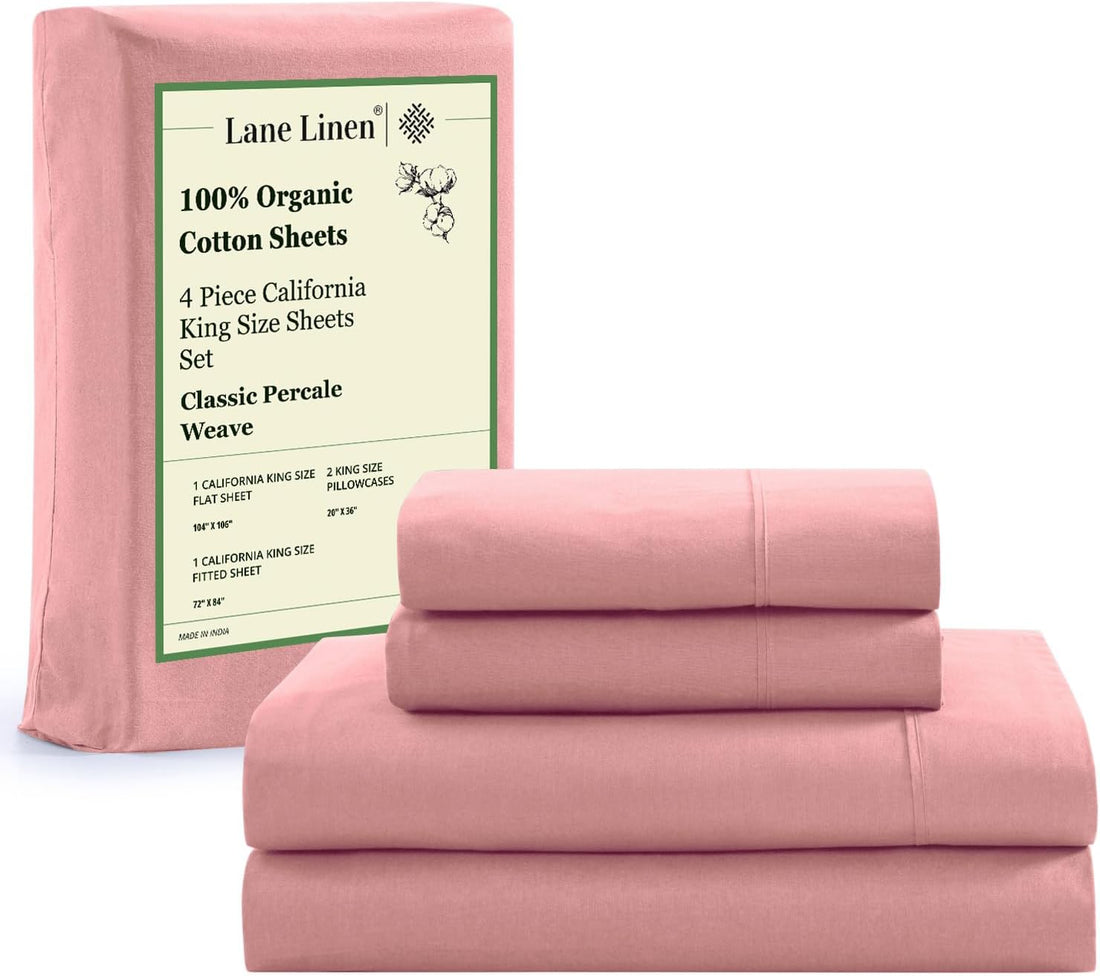 LANE LINEN Queen Organic Sheet Set – White