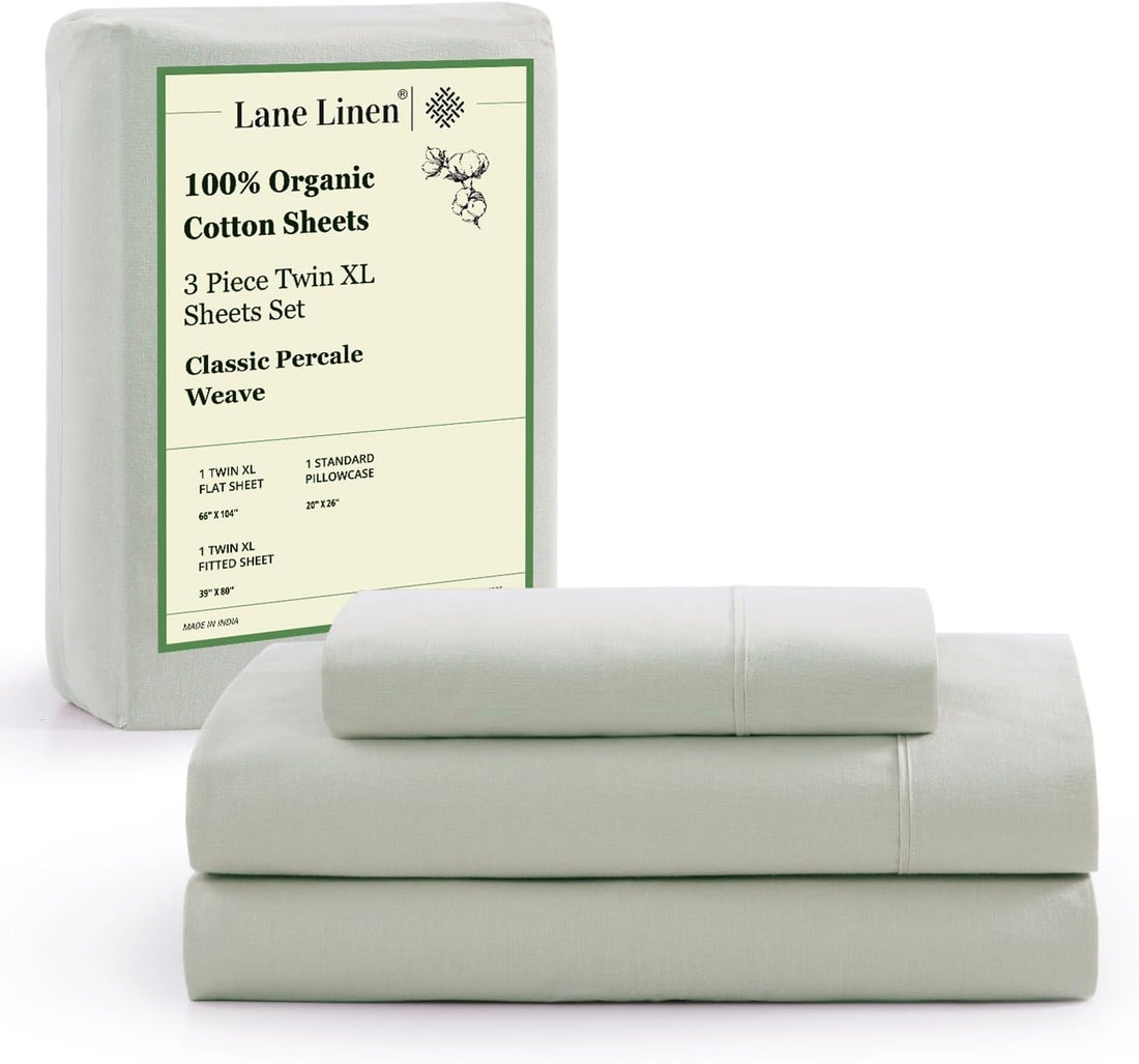 LANE LINEN Queen Organic Sheet Set – White