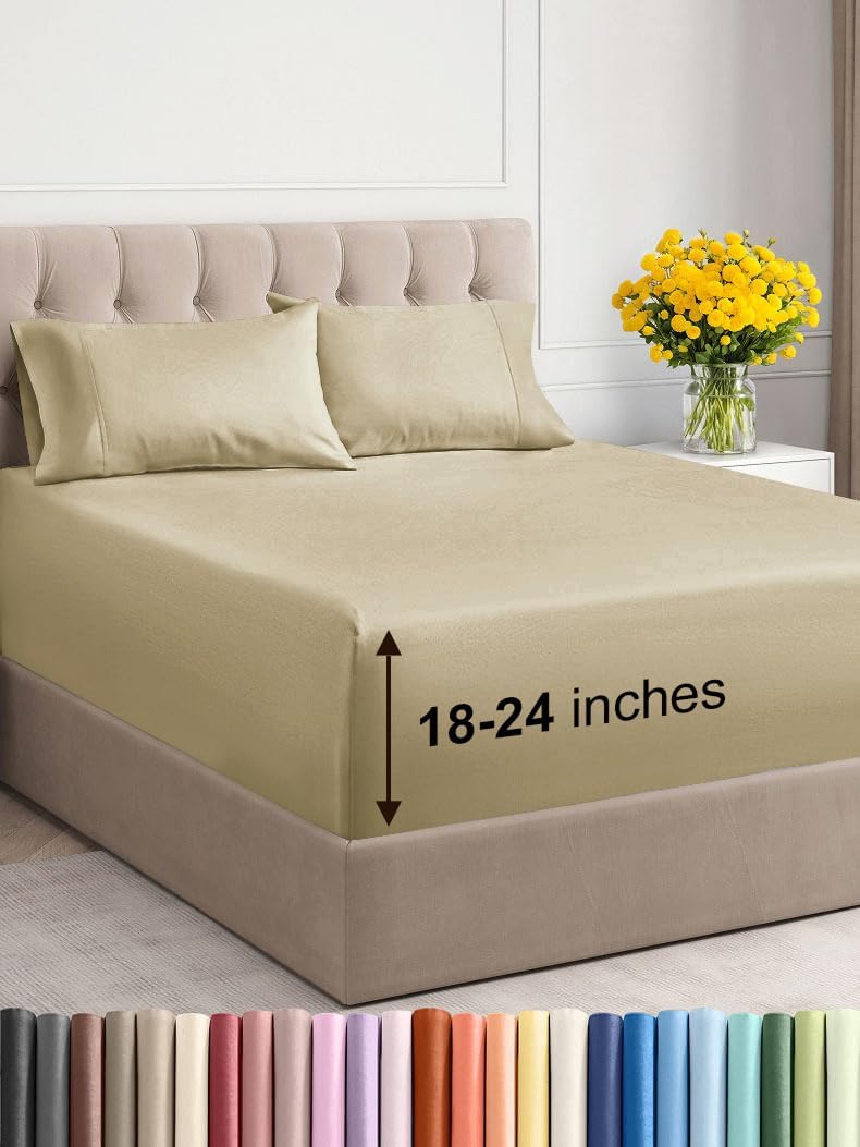 Extra Deep King Sheet Set – 6 Piece, Antique White