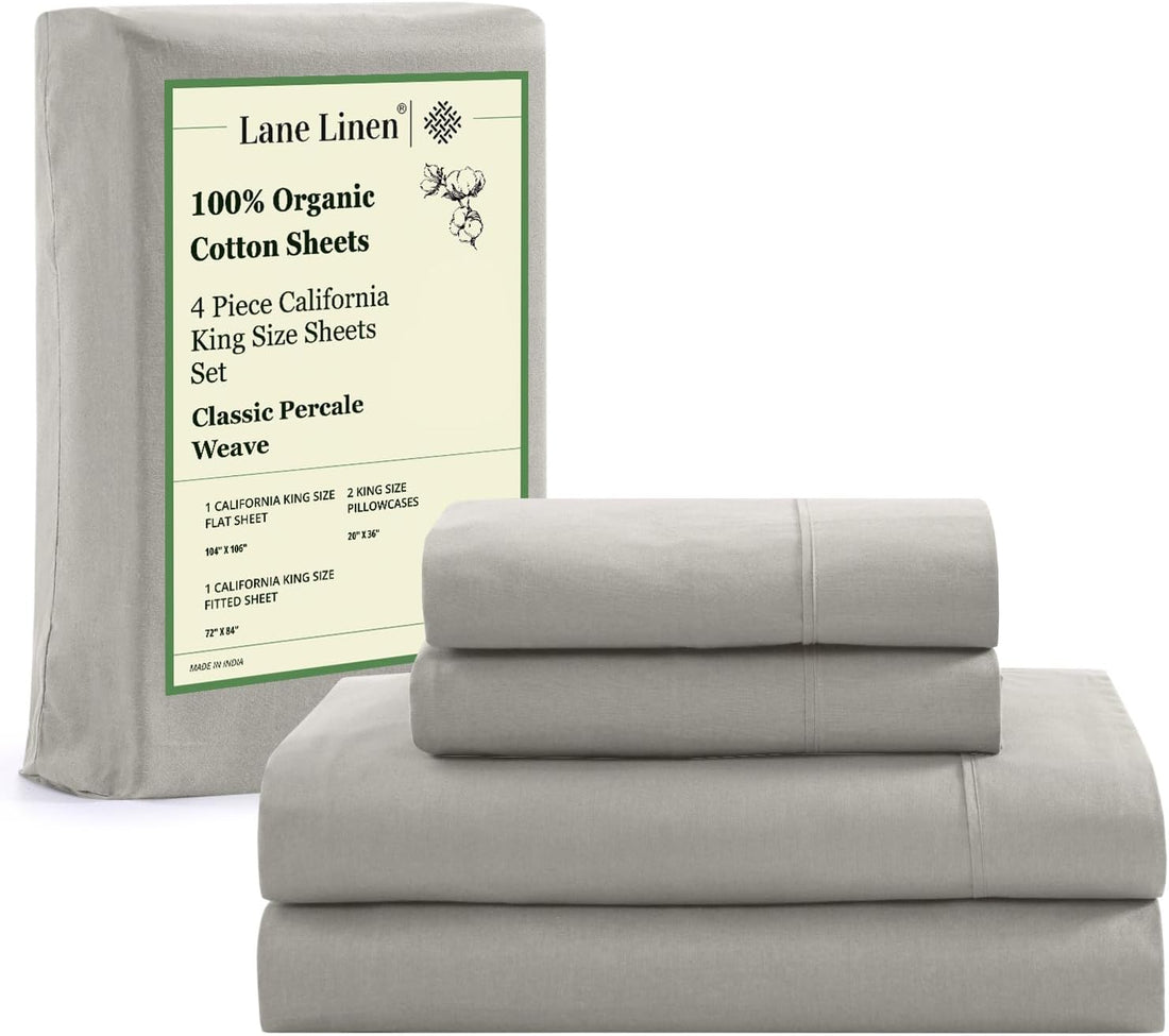 LANE LINEN Queen Organic Sheet Set – White