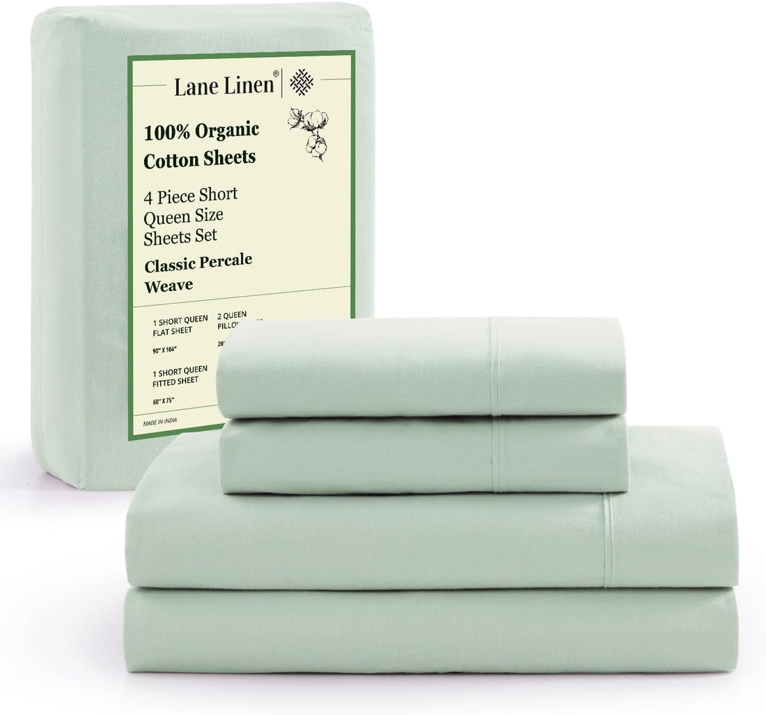 LANE LINEN Queen Organic Sheet Set – White