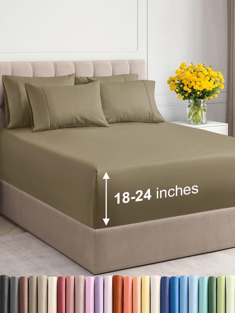 Extra Deep King Sheet Set – 6 Piece, Antique White