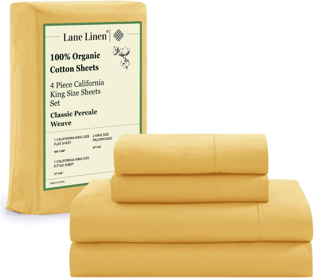 LANE LINEN Queen Organic Sheet Set – White