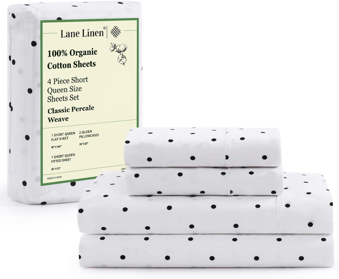 LANE LINEN Queen Organic Sheet Set – White