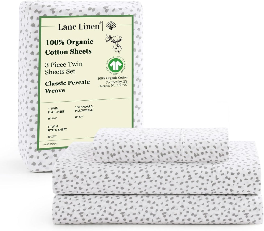 LANE LINEN Queen Organic Sheet Set – White