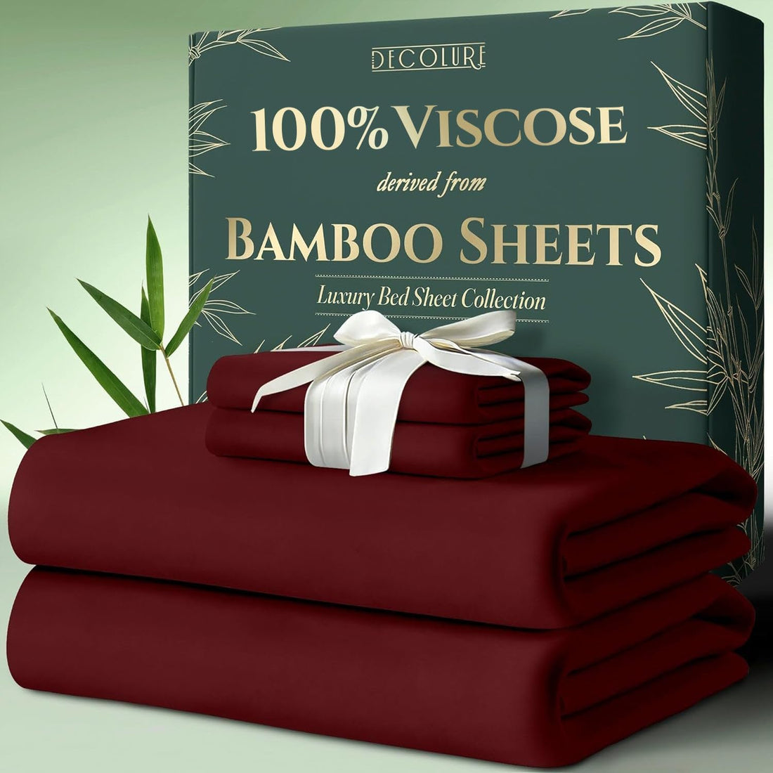 DECOLURE Bamboo Sheet Set – King, Cooling Taupe