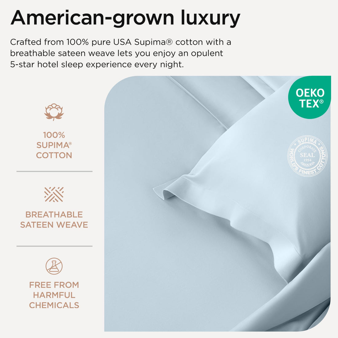 Threadmill Supima Cotton Sheet Set – King, White