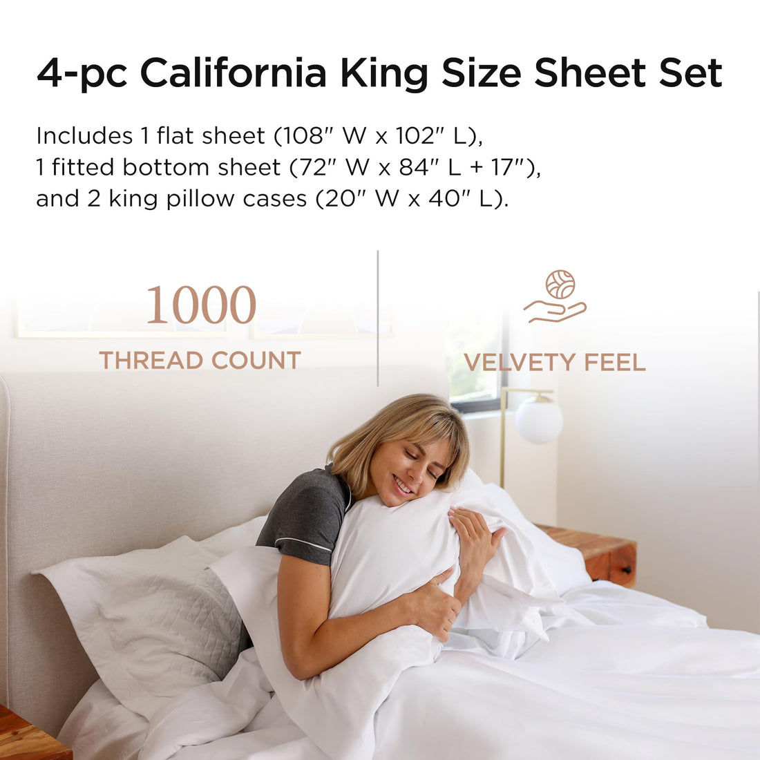 Threadmill Supima Cotton Sheet Set – King, White