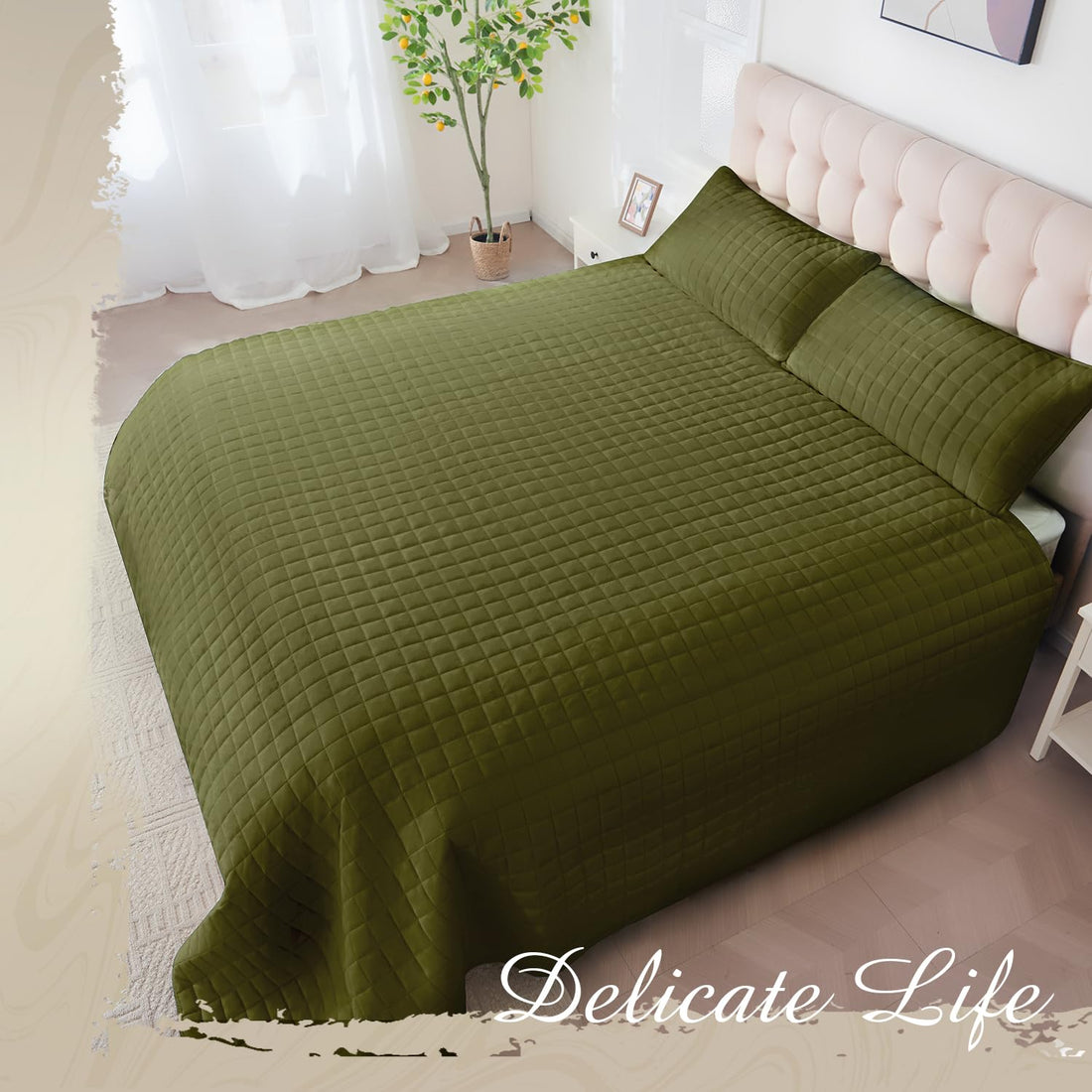Velvet King Quilt Set – Cream