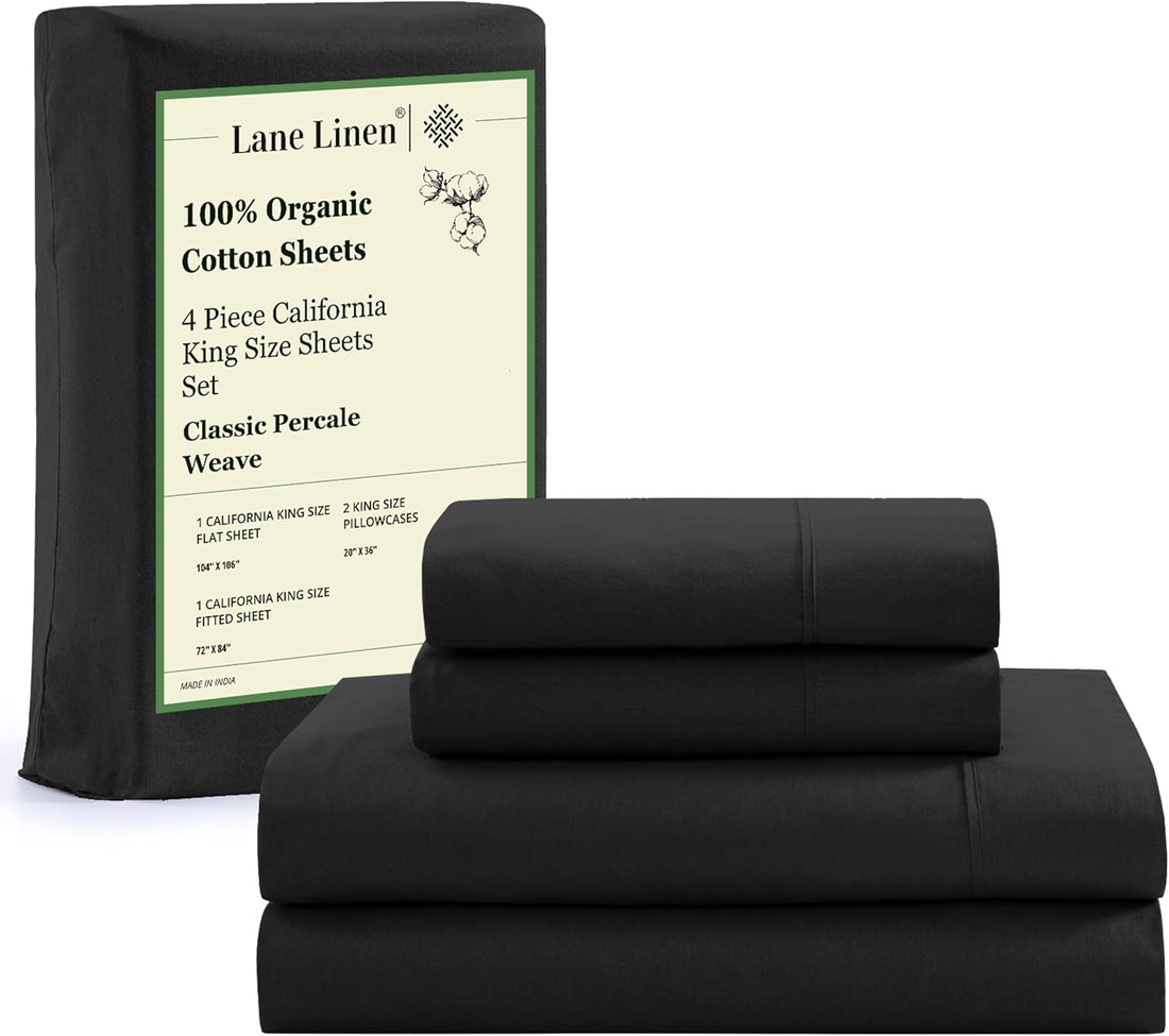 LANE LINEN Queen Organic Sheet Set – White