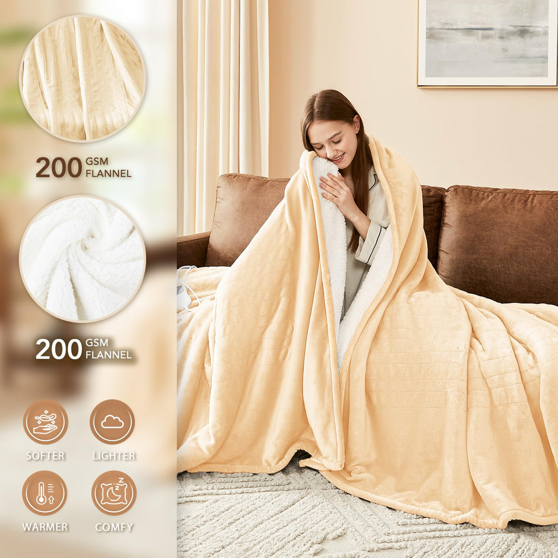 Homemate Twin Electric Blanket – Grey