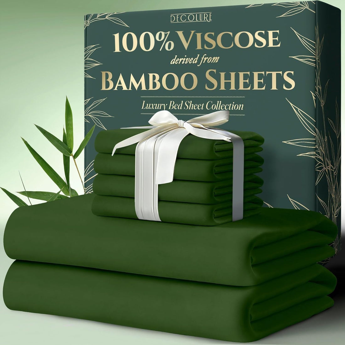 DECOLURE Bamboo Sheet Set – King, Cooling Taupe