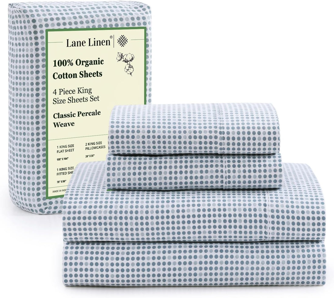 LANE LINEN Queen Organic Sheet Set – White